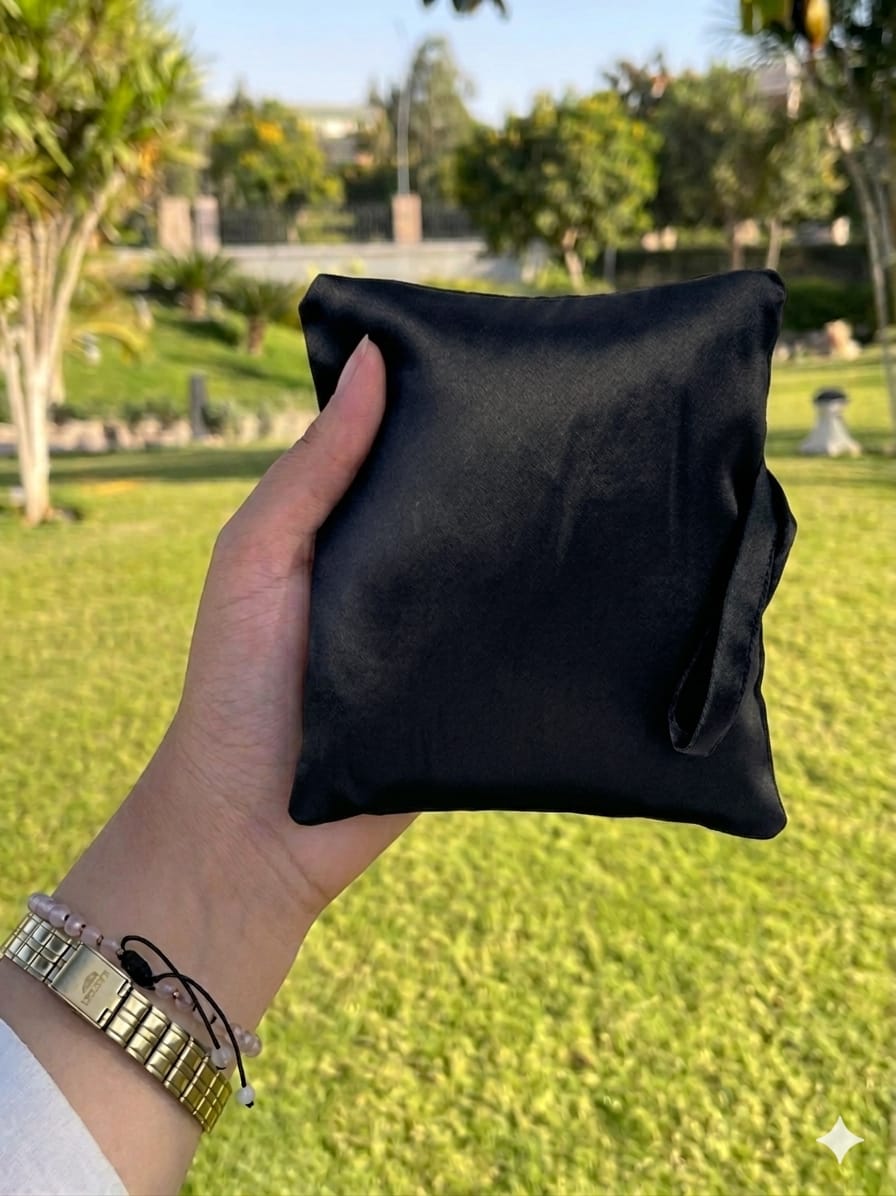 Black Satin  portable skirt