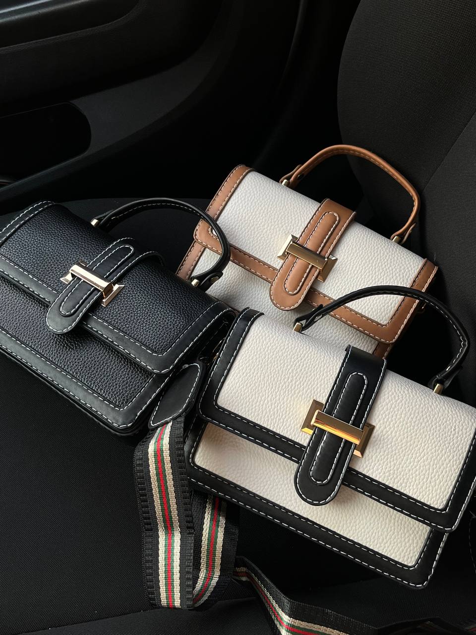 Bella bag - black & off-white