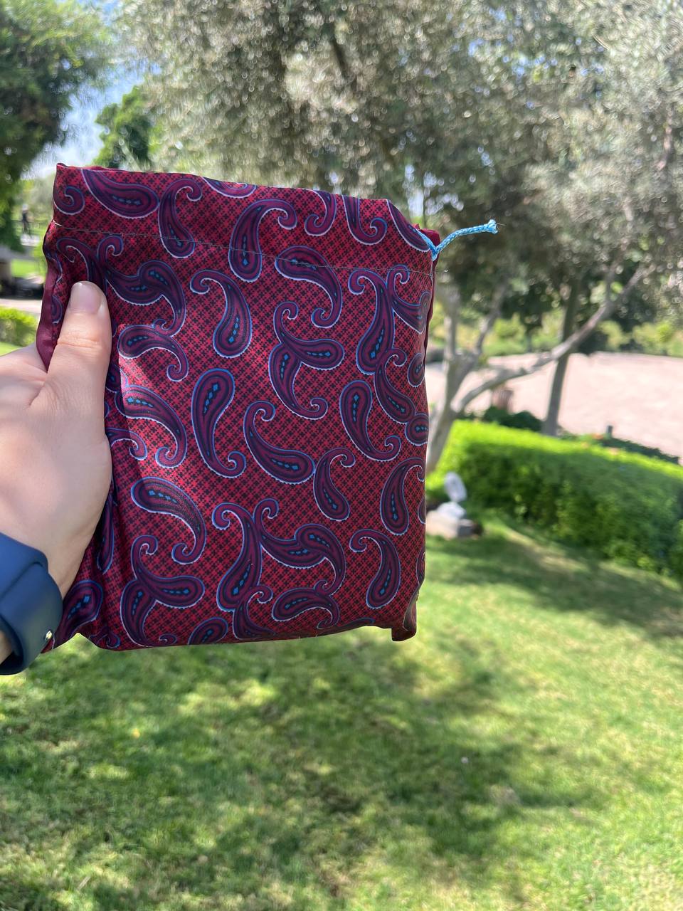 Wine Red Printed Portable  Esdal