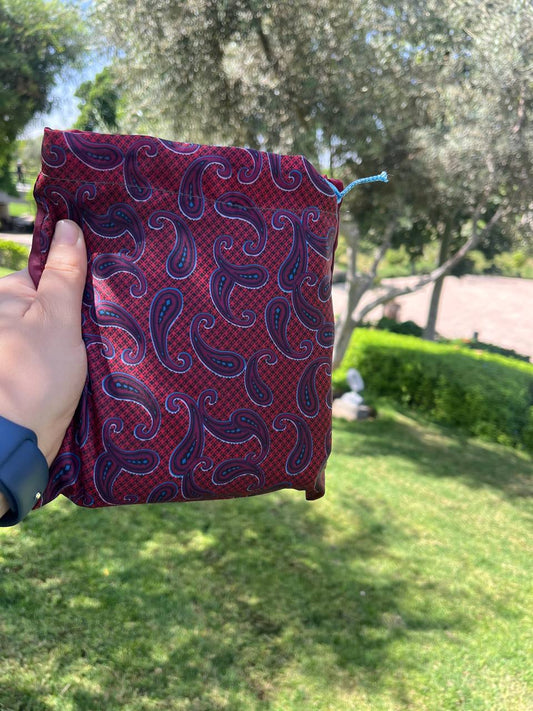 Wine Red Printed Portable  Esdal